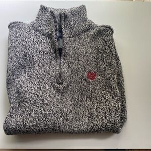 Chaps Boys Gray Sweater with Red Logo / Size Large (14-16) / EUC